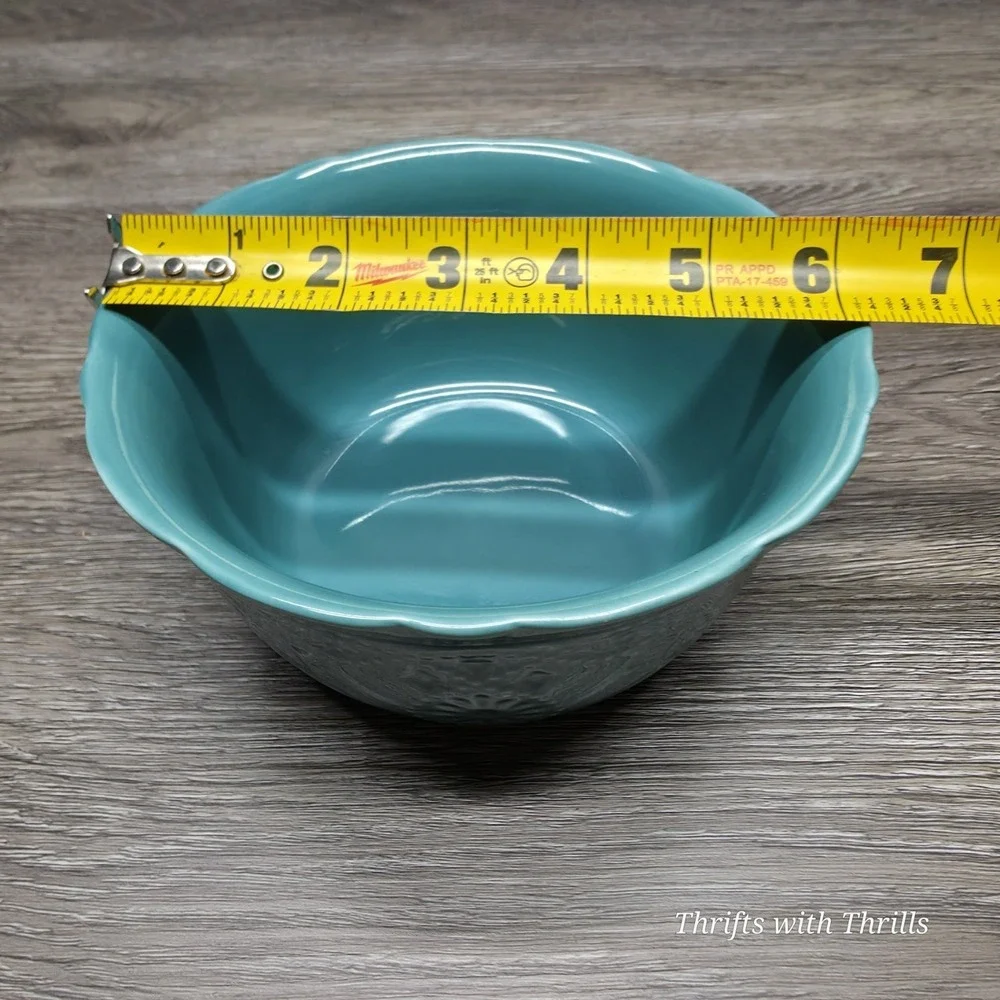 Pioneer Woman Lace Cowgirl Stoneware - Teal -‎ Replacement Bowl